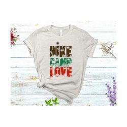 hike camp love svg, happy camper svg, nature, adventure, hiking, travel, forest, zoo, mountain, trekking, svg, cricut sv