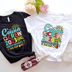 cousin crew 2023 summer vacation beach shirt, matching family vacation shirt, cousin squad,family trip shirts,cousin tri