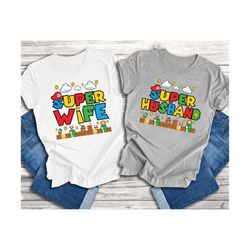husband and wife t-shirts, super husband shirt, wife shirt, super wife shirt, honeymon shirt, just married shirts, match