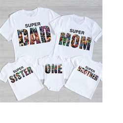 superhero birthday shirt, birthday party shirt, superhero matching family tee, superhero custom shirt
