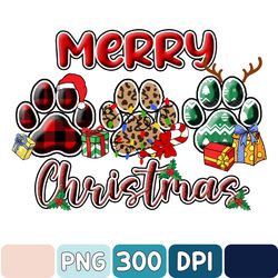 Merry Christmas Paws, Paw Print Sublimation Design, Christmas Sublimation, Christmas Sublimation Designs Digital
