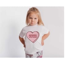 cutie shirt, valentine's day shirt, valentine's day gift for kids, happy valentine's day shirt, valentine's day outfit,