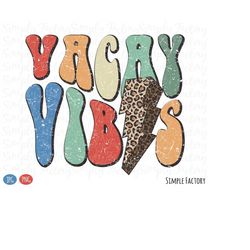 retro vacay vibes leopard lightning bolt png, summer vacation png, vintage summer vacay vibes holiday leopard sublimatio
