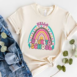 retro back to school shirt, happy first day of school shirt, groovy school shirt, teacher shirt, beginning of the school