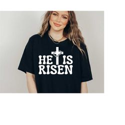 he is risen svg png , easter cross svg, easter svg, christian svg, jesus svg, bible verse svg, religious svg, he is rise