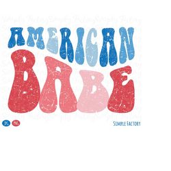 retro american babe png, groovy american png, 4th of july png,  american png, retro png, vintage groovy american babe su