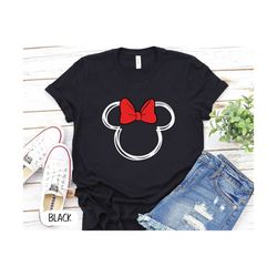 scribble minnie polka dot bow t shirt- disney trip matching shirts - minnie mouse t shirt - cute minnie shirt - magic ki