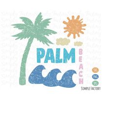 retro summer palm beach sublimation, summer png, summer svg, palm beach svg, summer vibes, beach vibes , vintage sublima