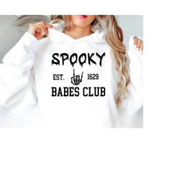 Spooky Babes Club svg, halloween svg, spooky svg, spooky season svg, funny halloween svg, witch svg, spooky vibes svg, h