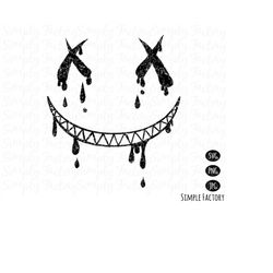 evil smile svg, evil, smile, smile face, big smile, horror smile, sassy smile, halloween, retro evil smile face sublimat