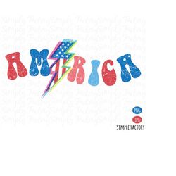 retro america lightning flag png, american patriotic png, 4th of july, vintage america lightning usa flag sublimation de