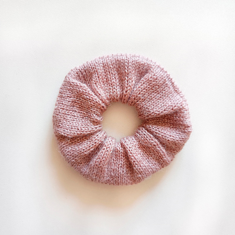 Handknit Pink color Scrunchies for women Christmas gift for her Gift for women Valentine day gifts Pink Scrunchie