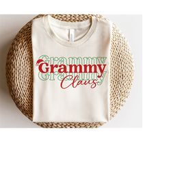 grammy claus svg, merry christmas svg, santa claus svg, mom christmas gift, boho christmas shirt, png, svg files for cri