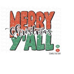 retro groovy merry christmas y'all png, groovy christmas y'all png, vintage groovy merry christmas y'all sublimation shi