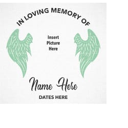 in loving memory svg, your wings were ready, but our hearts were not. angel wings svg, heart svg, memorial svg, sympathy