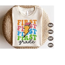 first grade svg png, back to school svg, 1st grade teacher svg, first day of school shirt, svg files for cricut