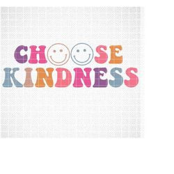 choose kindness sublimation png, retro smiley face png, retro png, hippie happy face, choose kindness png, retro summer