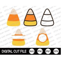 candy corn monogram bundle, halloween svg, candy corn svg, halloween candy monogram frame, candy corn cut file, png, svg