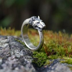 Bull terrier ring, Sterling silver jewelry, Size 8 - 13  US, Made to Order,  Dog lover gift