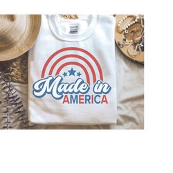 made in america svg, 4th of july svg, patriotic, retro america quote, usa rainbow, fourth of july shirt, png, svg files