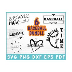 6 baseball svg bundle | baseball svg | baseball mom svg | baseball clipart | baseball cut files | sports svg | baseball