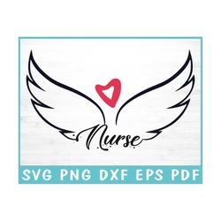 blessed nurse svg - nursing svg - nurse mom svg - wing svg - nurse with heart - nurse clipart - nurse shirt for cricut -