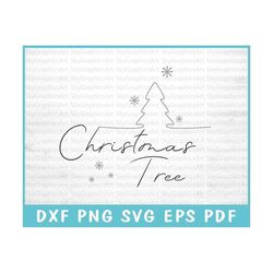 Christmas Tree Svg, Hand Written Svg, Christmas Shirt Svg For Mom, Christmas Quotes Svg, Winter tree Svg, Silhouette, Sv
