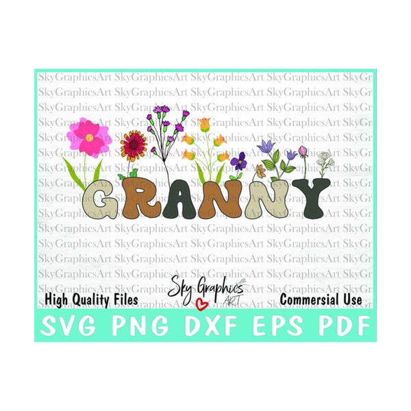 Granny Rocks Svg Granny Svg - WildFlower Svg - Grandma Svg, Flower Png, Grann | Inspire ...