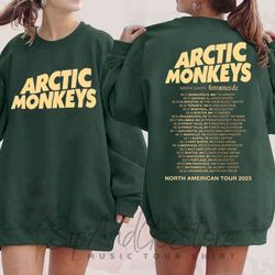 arctic monkey 2023 north america tour dates sweatshirt, arctic music lyrics shirt, music concert tee
