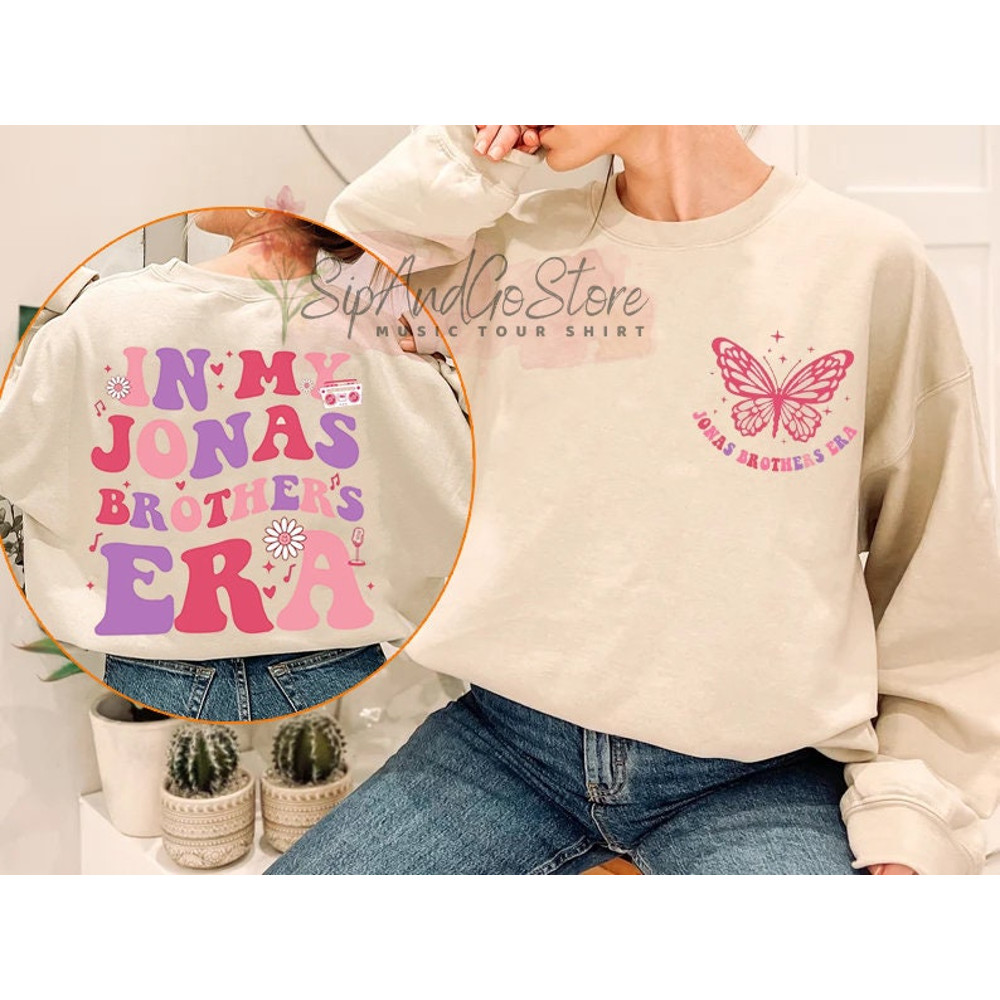In My Jonas Brothers Era T-Shirt, Jonas Brothers Tour Shirt, 5 Albums 1 Night Sweatshirt, 90's Jonas Hoodie, Concert Tee - 2.jpg