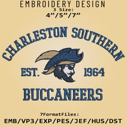 charleston southern buccaneers embroidery design, ncaa logo embroidery files, ncaa charleston, machine embroidery