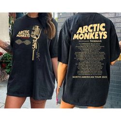 retro arctic monkeys north america tour 2023 shirt, arctic monkeys band sweatshirt, arctic music lyr