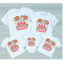 groovy retro family shirts - birthday or baby shower, groovy one, two groovy, groovy baby, of the birthday girl, gender