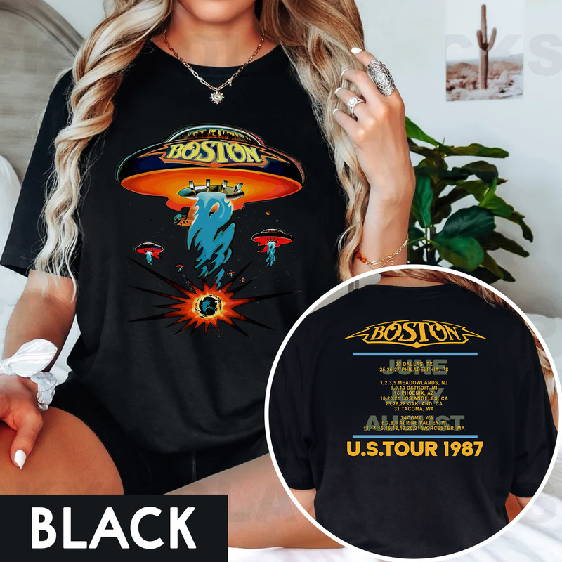 Boston Rock Band Concert Tour 1987 T-Shirt, Boston Tour Shirt, Boston Rock Band Lover, Anniversary Gift for Fans - 1.jpg