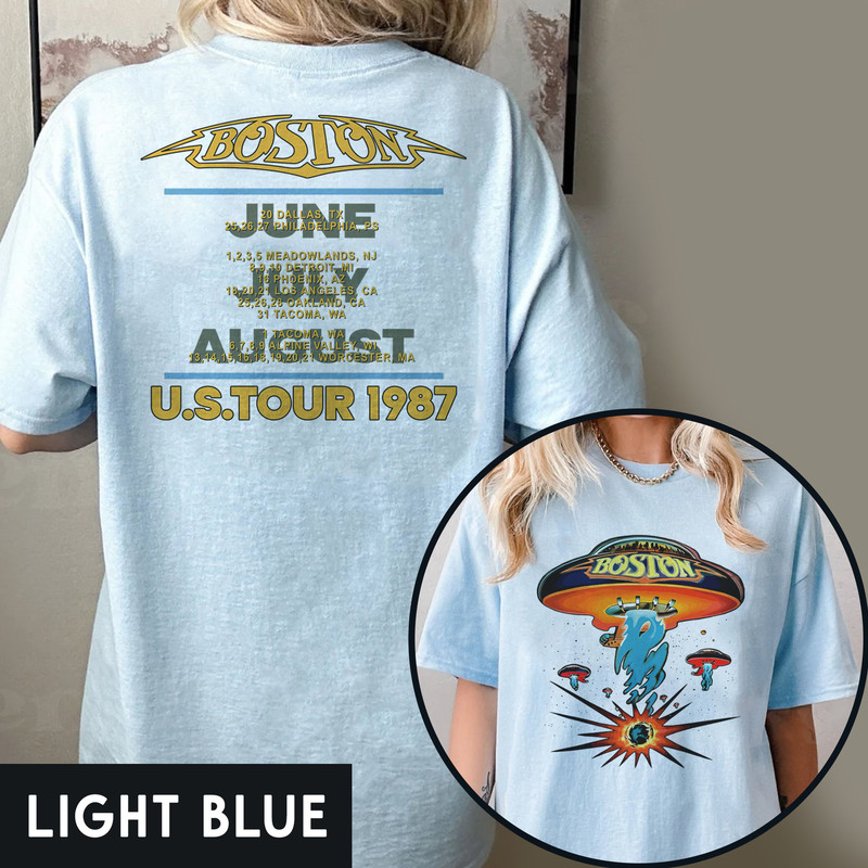 Boston Rock Band Concert Tour 1987 T-Shirt, Boston Tour Shirt, Boston Rock Band Lover, Anniversary Gift for Fans - 4.jpg