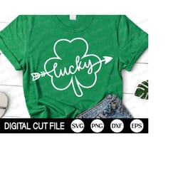 lucky shirt svg, st patrick day svg, shamrock svg, clover svg, leprechaun, kids patrick day shirt, png, svg files for cr