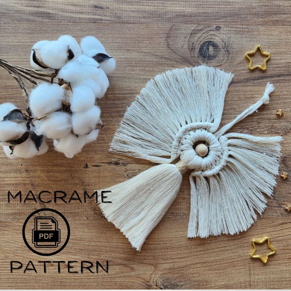 Macrame Angel Patterns Macrame Angel pdf pattern, Easy Christmas decor DIY, Macrame | Inspire ...