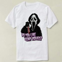 ghostface scream short sleeve cotton t-shirt women and men
