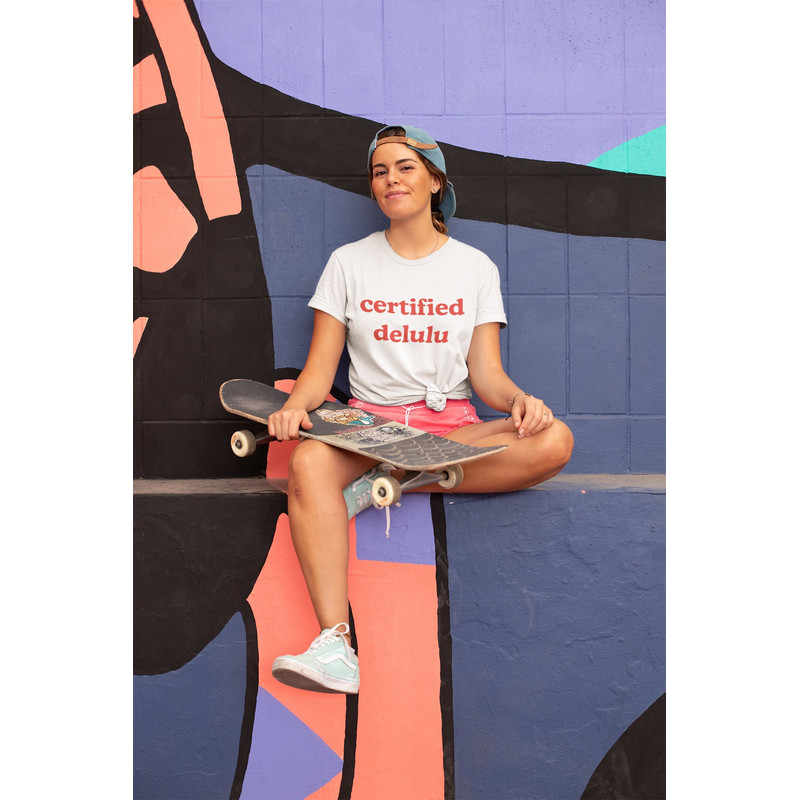 Certified Delulu Unisex T-Shirt Y2K Funny Meme Shirt  Gag Gift Shirt  Weirdcore Clothing  Gift For Her  Gift For Him Oddly Specific.jpg