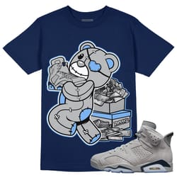 bear unisex shirt match georgetown 6s - college navy t-shirt