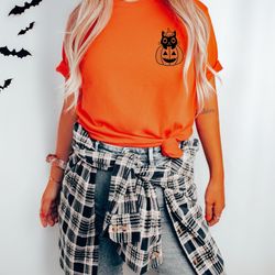 black cat halloween sweatshirt, ghost cat shirt, halloween sweatshirt, halloween cat tees, cat lover, spooky season, hal