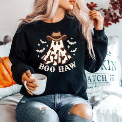 boo haw sweatshirt, western halloween ghost shirt, boo shirt, spooky ghost sweater, halloween ghost t-shirt, stay spooky