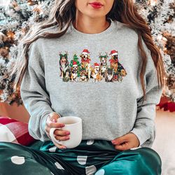 christmas dog sweatshirt, funny christmas dog sweater, christmas gifts for dog lovers, christmas dog crewneck, christmas