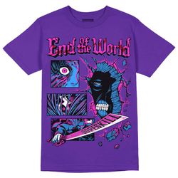 court purple 13s dopeskill unisex shirt end of the world graphic - purple tshirt