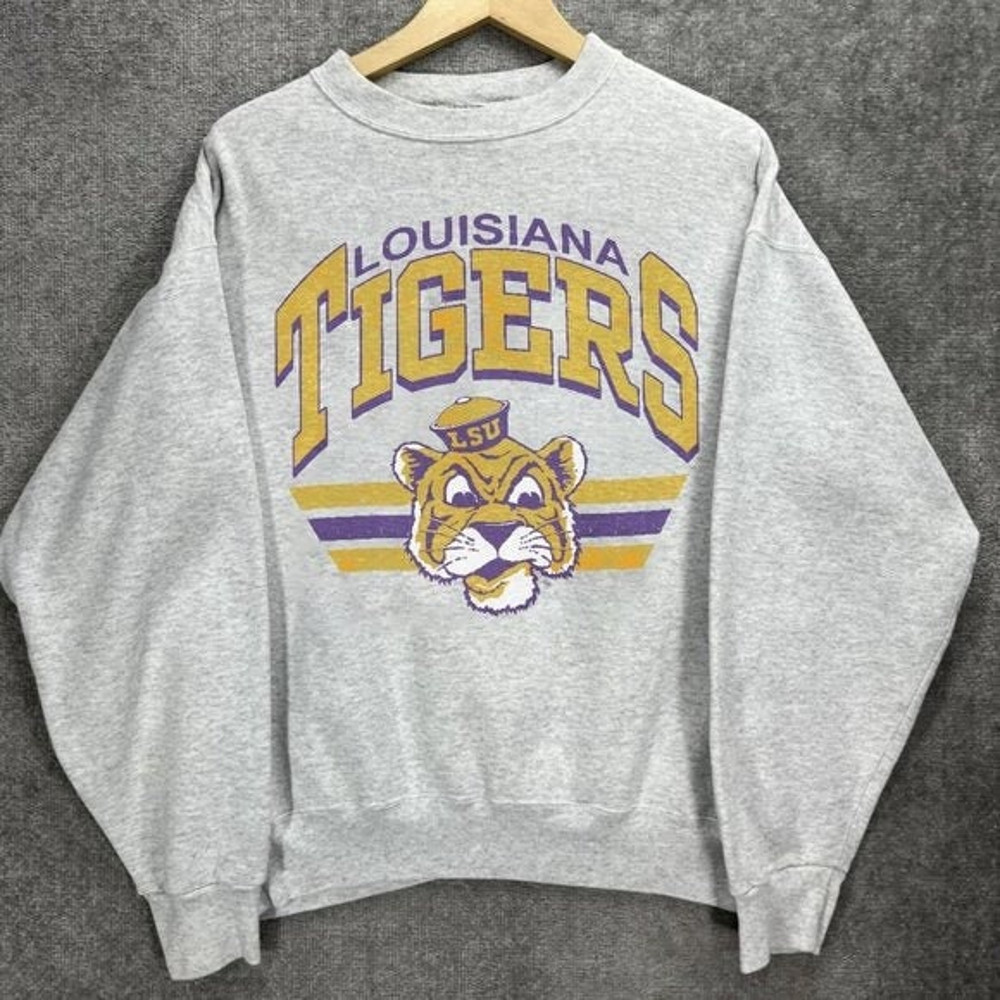 Vintage Louisiana State University Tigers Sweatshirt LSU Tigers Football Shirt.jpg