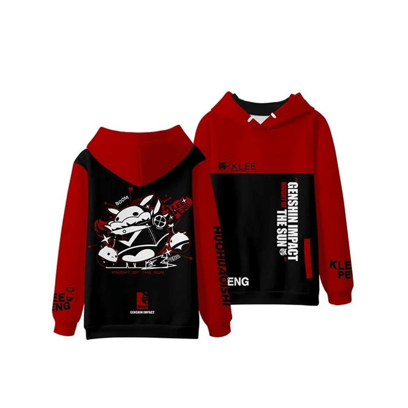 Klee All Over Print 3D Hoodie Zip Hoodie, Klee Genshin Impact 3D Hoodie Zip Hoodie Fleece Hoodie, Klee Hoodie 3D