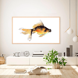 Samsung frame tv art Gold fish watercolor TV wall art watercolor wall art Digital Art