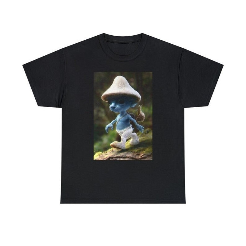 Smurf Cat T-Shirt Realistic Cat, Mushroom, Cat, Smurf, TikTok, Meme, What does this mean.jpg