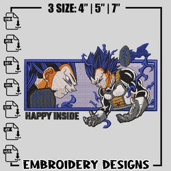 Vegeta embroidery design, dragon ball embroidery, anime design, logo design, anime shirt, Instant download