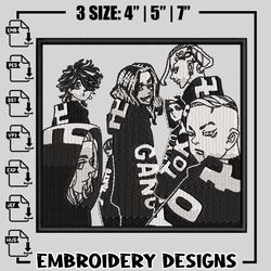 Tokyo Revengers embroidery design, Tokyo Revengers embroidery, anime design, logo design, anime shirt, Instant download